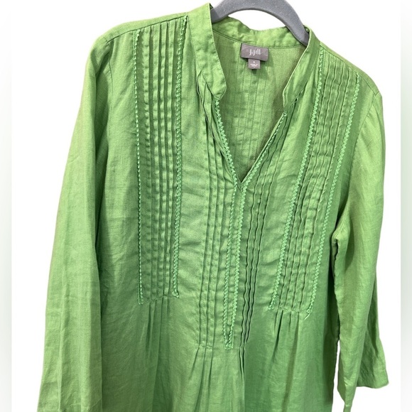 J. Jill Linen Long Pleated Tunic - Picture 2 of 8